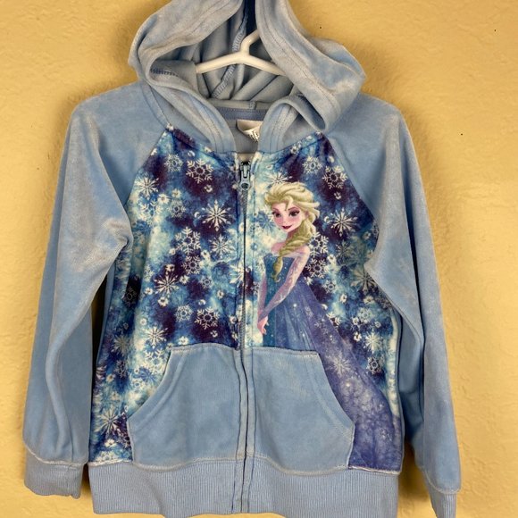 Disney Other - Frozen hooded zip up Velvet  Pockets
